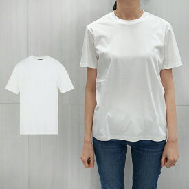 【30時間限定 ポイント10倍 5/29 18時スタート】JIL SANDER ジルサンダー Tシャツ ジルサンダー レディース ジャージーTシャツ JILSANDER T SHIRT (100 / OPTIC WHITE)【JSPS705002WS247608】