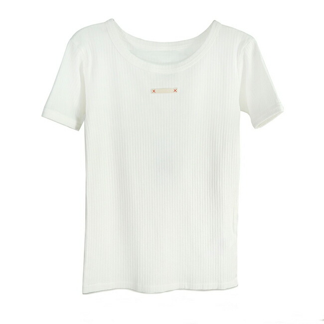 マルジェラ Tシャツ メンズ メゾンマルジェラ MAISON Jersey 101 t-shirt WHITE 有名なブランド 【88%OFF!】 MARGIELA