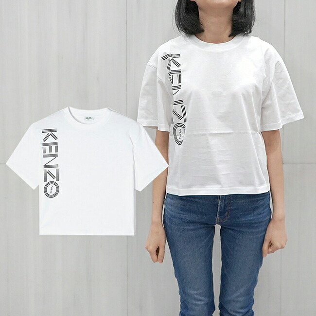 2019SS 50%OFF ケンゾー Tシャツ KENZO レディース ロゴT 特価品コーナー☆ Boxy F952TS757987 Logo ボックス型 人気商品 T-Shirt 01 WHITE
