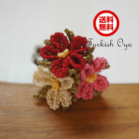 楽天市場 手編み 花 ブローチの通販