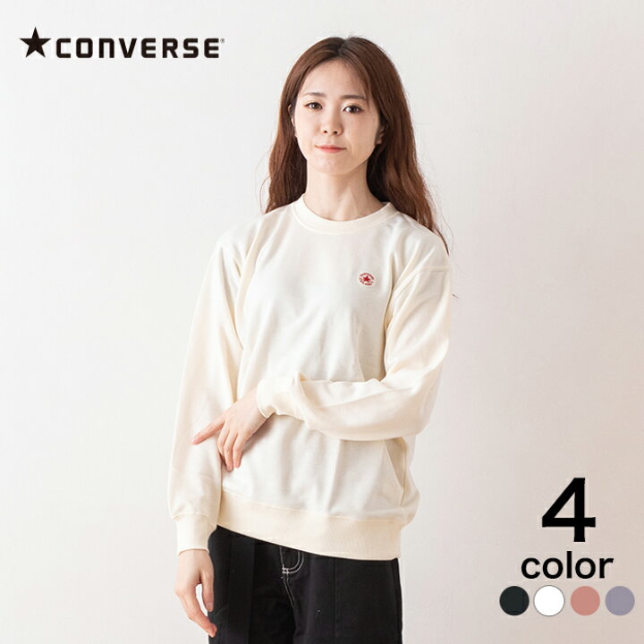 楽天市場 Converse コンバース トレーナー ワンポイント 長袖 レディース シンプル ダン 蔵之助 楽天市場店