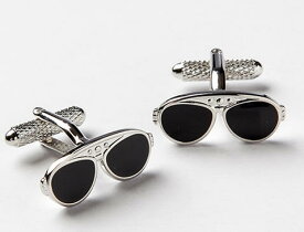 ★カフスボタン ONYX-ART LONDON 　CK40 SUN GLASSES Cufflinks　黒く小粋なサングラスです!!・・&#9836;〜