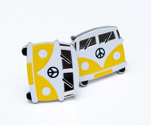 ���J�t�X�{�^���@CK713 Camper Van Cufflinks YELLOW ��̕\������ł��E�E�`