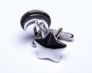 ���J�t�X�{�^�� ONYX-ART LONDON CK232 STAR�@���@MOON�@CUFFS�E�E�`�������V���o�[�Ȑ��ƌ�������ɘQ���̒a���ł�