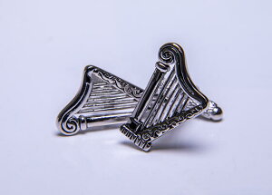 JtX{^n[v London Onyx art CK1150@HARP CUFFLINKS@Style 2