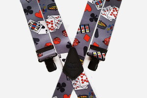 ������ �T�X�y���_�[ 38mm X�^ 4�u���b�N�N���b�vMens Braces 1.5 inchi Heavy Duty Casino Poker Dice Cards Trouser Black Clip Anglo American USA�@from UK���g�������Փ��ɂ����܂��E�E�E