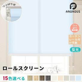 つっぱり ロールスクリーン 採光 非遮光 オーダー ロールカーテン 間仕切り 目隠し めかくし 押入れ 突っ張り 賃貸OK オーダーロールスクリーン レース カーテンレール 取り付け 簡単 無地 柄 北欧 ナチュラル 全9色