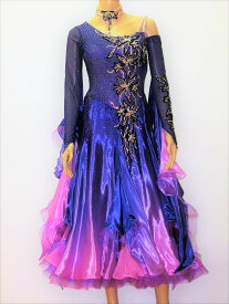 【中古】社交ダンス スタンダードドレス S-0015