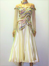 【中古】社交ダンス スタンダードドレス S-0036