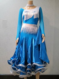 【中古】社交ダンス スタンダードドレス S-0107