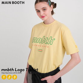 【メール便対応】 MAIN BOOTH メインブース ペア tシャツ 半袖 おそろ カップル ペアルック ロゴ 韓国 ファッション ブランド オルチャンファッション 韓国服 プチプラ