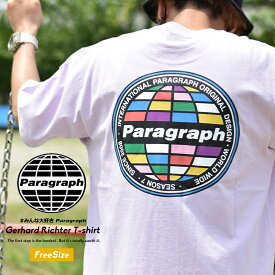 paragraph パラグラフ tシャツ メンズ カットソー トップス ビッグシルエット オーバーサイズ No.07 グラフィック 綿100％ コットン100％ 春 夏 秋 韓国 ファッション ブランド ストリート オルチャンファッション 韓国服 デイリーコーデ korea