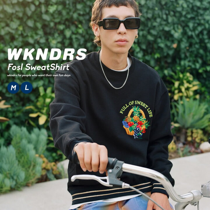 楽天市場 Wkndrs ウィークエンダーズ メンズ トレーナー トップス クルーネック スウェット シャツ フルーツバスケット ライン 綿100 コットン100 秋冬 韓国 ファッション ブランド ストリート オルチャンファッション 韓国服 デイリーコーデ Korea 韓国