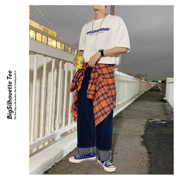 楽天市場 メール便対応 韓国 ファッション メンズ Tシャツ ビッグシルエット カットソー ビッグtシャツ 半袖 春 夏 プリント おしゃれ オルチャンファッション コットン 韓国服 テレワーク おうちコーデ 韓国ファッション Shoowtime