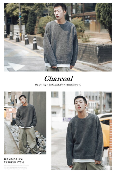 楽天市場 レイヤード ニット セーター メンズ ビッグシルエット オーバーサイズ 韓国 ファッション 長袖 無地 おしゃれ ドロップショルダー オルチャンファッション 韓国服 デイリーコーデ ジェンダーレス 韓国ファッション Shoowtime