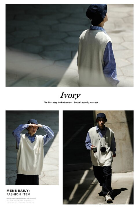 楽天市場 オーバーサイズ ニットベスト 韓国 ファッション メンズ Vネック ビッグシルエット トップス スクールコーデ おしゃれ オルチャンファッション 韓国服 デイリーコーデ トレンド 流行り 韓国ファッション Shoowtime