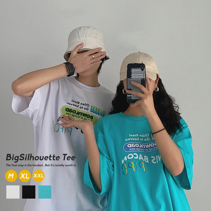 楽天市場 メール便対応 カップル ペアtシャツ 半袖 ペアルック お揃い 服 春 夏 ビックシルエット Tシャツ 韓国ファッション デート おでかけコーデ おそろ オルチャンファッション 韓国服 リンクコーデ 韓国ファッション Shoowtime