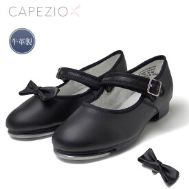 タップシューズ タップダンス シューズ キッズ レディース カペジオ Capezio 子供用 女性用 3800 MaryJane タップダンス タップ ダンス用品 ジュニア ダンス キッズダンス 黒 花柄 かわいい リボン タップダンスシューズ シューズ くつ シューズ 靴 楽天