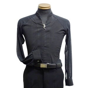 パピヨン メンズ ラテンコスチューム No.4628 Mサイズ Lサイズ ブラック ジップアップ レオタードタイプ しなやか ストレッチ ラテンダンス ラテンコスチューム シンプル スポーティー サンバ