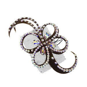 【オーダー可能】多美咲 オーナメント XR032 ストーン 付き 全18色 社交ダンスヘアアクセサリー 使いやすい 華やか ミニ フェイスライン サイド バック 艶タイプ 髪飾り カラバリあり ヘアピ