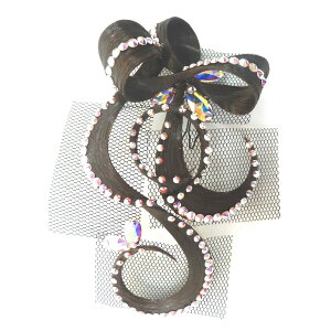 【オーダー可能】多美咲 オーナメント XK234 ストーン 付き 全18色 社交ダンスヘアアクセサリー 使いやすい 華やか 立体 フェイスライン サイド バック 艶タイプ 髪飾り カラバリあり ヘアピ