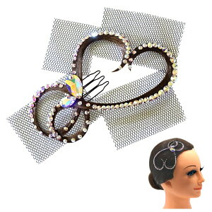 【オーダー可能】多美咲 オーナメント XR020 ストーン 付き 全18色 社交ダンスヘアアクセサリー 使いやすい 華やか ミニ フェイスライン サイド バック 艶タイプ 髪飾り カラバリあり ヘアピ