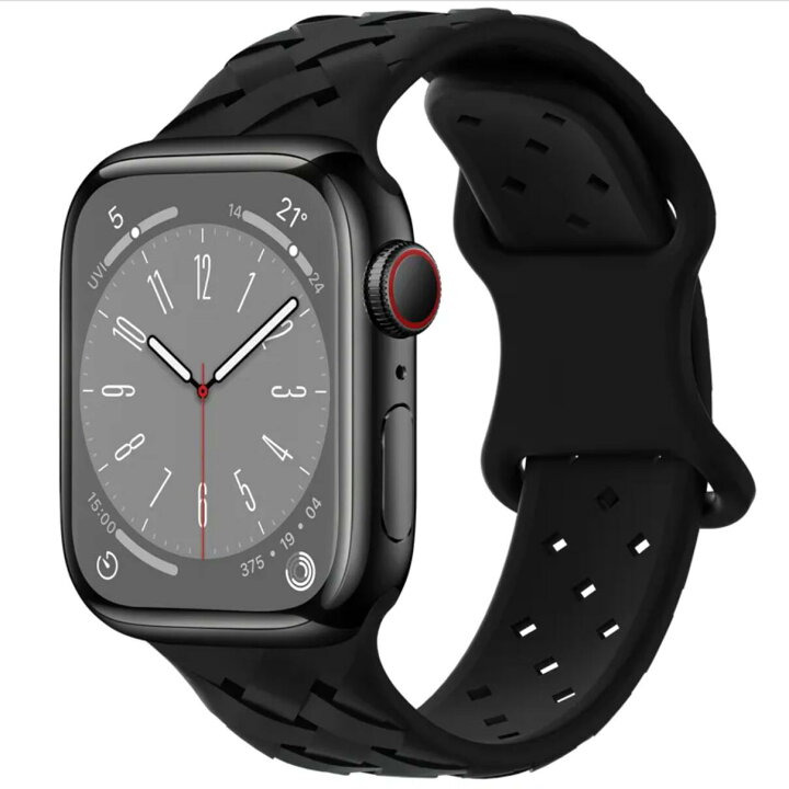 Apple Watch 6 黒 シリコンバンド 中古美品 - Apple Watch本体｜Apple  