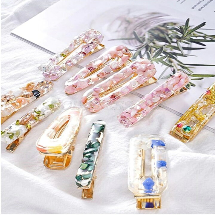楽天市場】4個セット ヘアクリップ 髪飾り 金具 バレッタ 