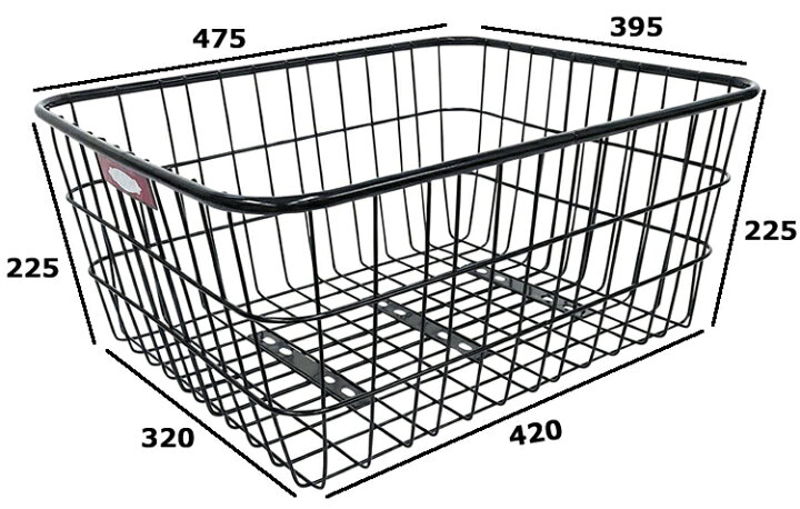 楽天市場 3 25 金 全商品ポイント5倍 超大型後ろカゴ Fh 278 ブラック 黒 とにかくデカい大容量鉄製後カゴ 通勤 通学 学生さんのクラブ活動用バッグもしっかり入る 自転車グッズのキアーロ