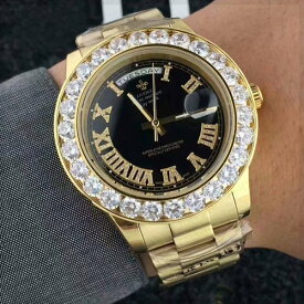 腕時計 LGXIGE 高級 ベゼルダイヤ デイデイト ステンレス サファイア クリスタル クォーツ 送料無料