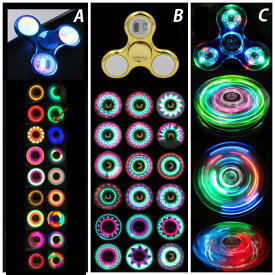 【20以上図案】ハンドスピナー LED発光 スピナー ハンドスピナー 図案形成 アルミニウム合金 かっこいい 指先のコマ おしゃれ 綺麗 ハンドスピナー ストレス解消 ハンド スピナー 玩具 おもちゃ 暇つぶし 子供 レインボー 虹色 プレゼント こども