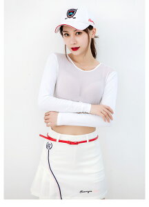 【UPF50+】接触冷感 ゴルフウェア レディース 日焼け止め 長袖 UVカット 吸水速乾 インナー テニス ストレッチ 蒸れない ランニング UVカットアンダーウエア インナーシャツ アームカバー ひん