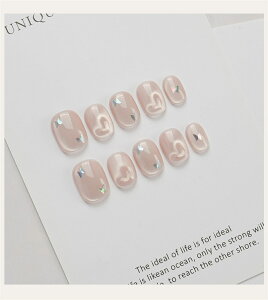ネイルチップ ショート パープル ベージュ パール ゴールド ショート ネイルシール ラウンドジェルネイル サイズ別 短い 10枚入 手作 高品質 高級感 かわいい シンプル おしゃれ 貼るだけ簡