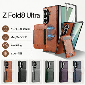 Galaxy Z Fold8 Ultra �P�[�X ZFold8 Ultra �P�[�X �y�V��������500�~�N�[�|���z MagSafe�Ή� �J�[�h���[ �X�^���h�t�� �X�}�z�P�[�X Z Fold8 Ultra �J�o�[ ���U�[�� PC PU���U�[ �S�ʕی� �q���W�ی� �J������