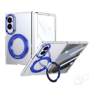 �y�\����Ԍ���200�~�N�[�|���z Galaxy Z Fold8 �P�[�X ZFold8 �P�[�X MagSafe�Ή� �O�ʕی�t�B������̌^ �����O�X�^���h 360�x��] �t�B�����t�� Z Fold8 �J�o�[ ������ �N���A PC �t�B������̌^ �S��