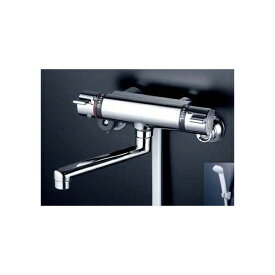 KVK KF800T サーモスタット式シャワー 170mmパイプ付 クランク芯々110〜210mm シャワーヘッドグレー シャワーホースグレー1.6m グレーハンガー 混合水栓 湯水