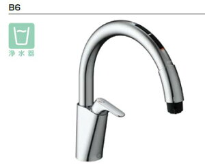 キッチン用タッチレス水栓ナビッシュ 浄水器ビルトイン型AC100V JF-NAB466SYX(JW) :