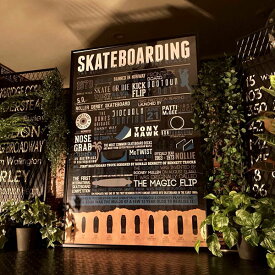 ｢SKATE BOARDING ART｣!! 超超大型アートポスター(額付き)!! カフェインテリア アメリカンビンテージ アメリカンダイナー アメリカングラフティー ブルックリン バスロールサイン 男前インテリア アメリカンダイナー アメリカンモダン DandyLifeSpace