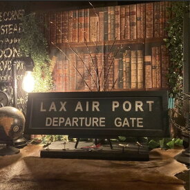 LAX AIR PORT(ロサンゼルス国際空港)!! アートパネル(額付き)!! ブルックリンインテリア 男前インテリア バスロールサイン アメリカンビンテージ ロサンゼルス カフェインテリア NEWYORK インダストリアルインテリア アートパネル LAX ヴィンテージ DandyLifeSpace