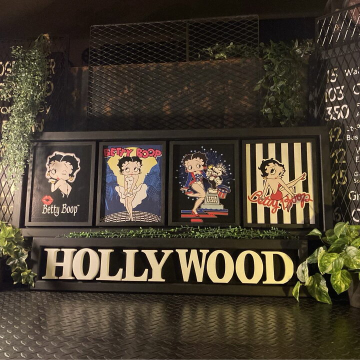 楽天市場】｢BETTY・BOOP＆DINER｣!! キャンバス製4連アートパネル(額 