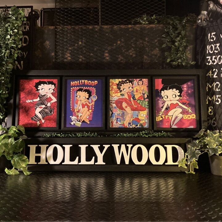 楽天市場】｢BETTY・BOOP ART｣!! キャンバス製4連アートパネル(額入り 