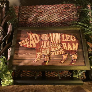 �US.CLASSIC PORK��G���{�X���^���v���[�g�A�[�g(�z����) �A�����J���_�C�i�[ �j�O�C���e���A �G���{�X�v���[�g �t�[�h���X�g���� NEWYORKCAFE �X�ܑ��� �A�����J���J�W���A�� �A�[�g�p�l�� �u��