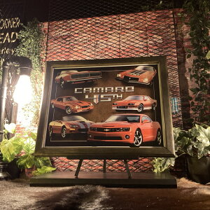 MADE�EIN�EUSA�V���[�Y�CAMARO����^���� �����A�[�g�p�l�� �u���b�N�����X�^�C�� �j�O�C���e���A GARAGE �A�����J���_�C�i�[ �A�����J���r���e�[�W �[�l�������[�^�[�Y �X�܏Y�� �A�[�g�p�l�� 