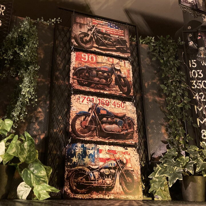 楽天市場】大特価SALE!! IRON WALL FENCE＆ブリキ看板4点セットVer.1 
