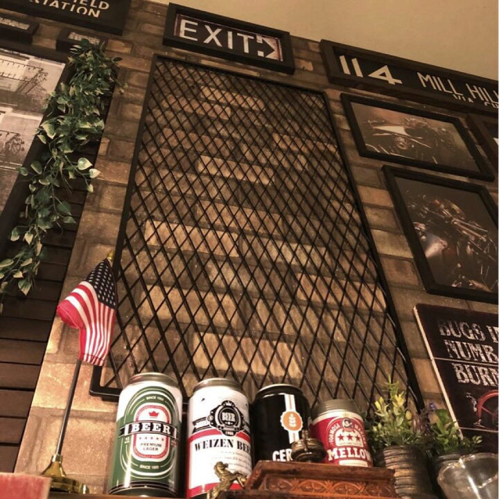 楽天市場】大特価SALE!! IRON WALL FENCE＆ブリキ看板4点セットVer.1 
