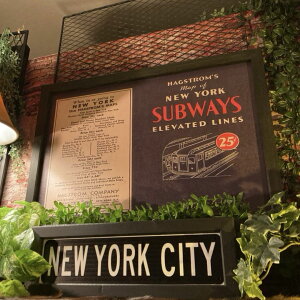 NEWYORK SUBWAY ANTIQUE MAPLoXA[gpl VINTAGE jOCeA AJre[W C_XgACeA AJWG K[W A[gpl ~bhZ`[C