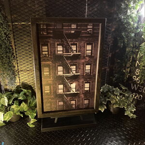 �N.Y.C. FIRE ESCAPE�v�L�����o�X���E�b�h�A�[�g�p�l��(�z����) �u���b�N�����X�^�C�� �j�O�C���e���A �A�����J���r���e�[�W �J�t�F�C���e���A �C���_�X�g���A���C���e���A �z�ǃC���e���A �E