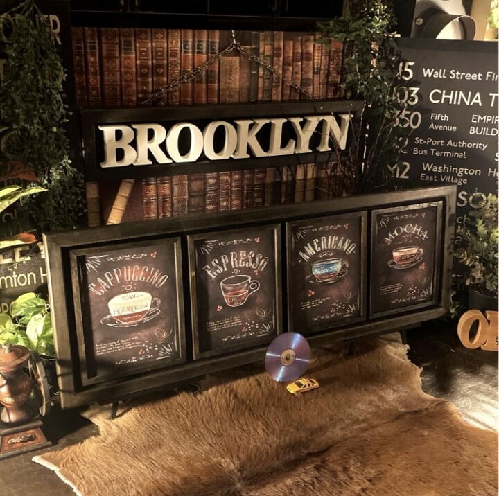 楽天市場】｢BROOKLYN CAFE Ver.2｣キャンバス製 4連奏 高級アートパネル 