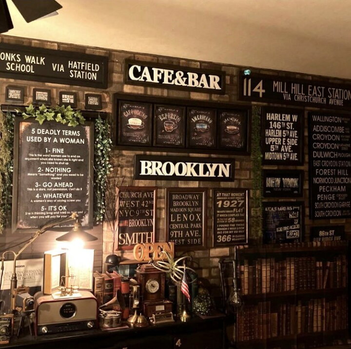 楽天市場】｢BROOKLYN CAFE Ver.2｣キャンバス製 4連奏 高級アートパネル 