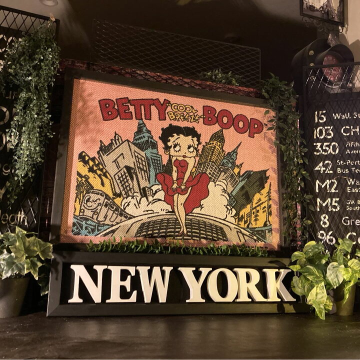 楽天市場】｢Betty Boop Art｣Type.D コットン製 大型アートパネル(額 
